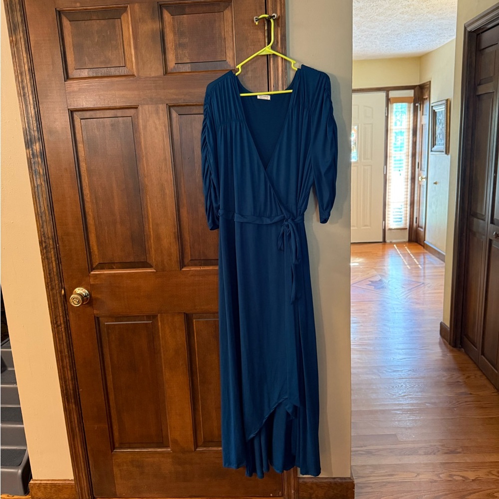 Kiyonna Deep Blue High Low Dress